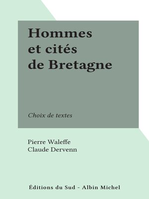 cover image of Hommes et cités de Bretagne